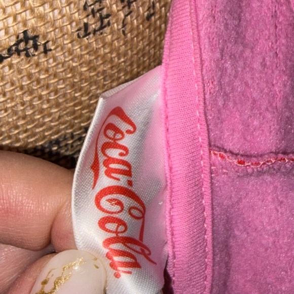 Coca-Cola Pink Graphic Hoodie Full Zip Fleece Official Merchandise Size M - Picture 11 of 16